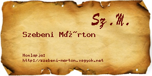 Szebeni Márton névjegykártya