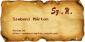Szebeni Márton névjegykártya